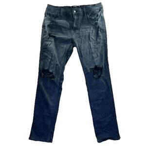 Hollister Slim Straight Advanced Stretch Ripped Black Jeans Mens Size W34 L32